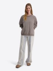 Timezone Bluza w kolorze szarobrązowym rozmiar: XS. Brązowe bluzy Timezone, xs, bez wzorów, z bawełny, bez kaptura. Za 144.95 zł.