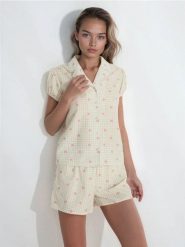 Piżama dwuczęściowa z domieszką wiskozy - zielony. Zielone piżamy Sinsay, l, bez wzorów, z wiskozy, bez kołnierzyka, bez ramiączek. Za 59.99 zł.