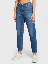 Calvin Klein Jeans Jeansy J20J220194 Niebieski Mom Fit. Niebieskie jeansy Calvin Klein Jeans, bez wzorów, z bawełny. Za 299.99 zł.