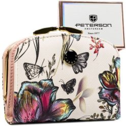Portfel damski Peterson PTN 1830-F8 wzór 4. Portfele Peterson, bez wzorów, ze skóry. Za 69.99 zł.