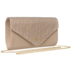 Kopertówka damska Rovicky R-XS021 złota. Żółte kopertówki ROVICKY, z aplikacjami, z syntetyku, eleganckie, zdobione, bez dodatków. Za 49.99 zł.