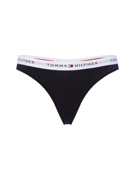 Tommy Hilfiger Stringi Kobiety Dżersej niebieski|biały, XL. Białe majtki sportowe Tommy Hilfiger, xl, bez wzorów, z dżerseju. Za 99.95 zł.
