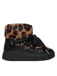 Guess Śniegowce FLFUEK FUR10 Brązowy. Brązowe śniegowce Guess, z aplikacjami, z materiału, bez zapięcia. Za 829.99 zł.
