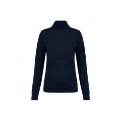 Damski sweter z merynosów z golfem Kariban Premium. Niebieskie swetry KARIBAN, na zimę, m, bez wzorów, z tkaniny, eleganckie, bez ramiączek. Za 299.00 zł.