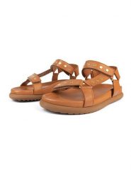 Loft37 Skórzane sandały "Starry Night" w kolorze jasnobrązowym rozmiar: 40. Brązowe sandały loft37, bez wzorów, klasyczne, z otwartym noskiem, bez obcasa, bez zapięcia. Za 523.95 zł.