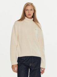 Tommy Hilfiger Golf WW0WW43094 Écru Regular Fit. Swetry Tommy Hilfiger, s, bez wzorów, z bawełny, bez ramiączek. Za 379.99 zł.