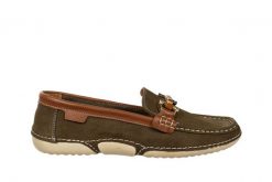 Mokasyny Loretta Vitale M10 Green 514265, Zielony, Skóra naturalna - 38. Zielone mokasyny Loretta Vitale, bez wzorów, z nubiku, z okrągłym noskiem. W wyprzedaży za 206.10 zł.