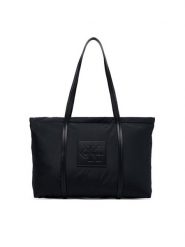Calvin Klein Torebka Medium Tote LV04F3869G Czarny. Czarne shopper bag Calvin Klein, bez wzorów, z materiału, bez dodatków. Za 449.99 zł.