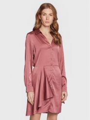 Guess Sukienka koszulowa Alya W2BK83 WF1T2 Różowy Regular Fit. Czerwone sukienki Guess, m, z aplikacjami, z syntetyku, bez kołnierzyka, bez ramiączek, koszulowe. Za 319.99 zł.