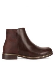 Clara Barson Botki WS6517-01 Brązowy. Brązowe botki Clara Barson, bez wzorów, bez obcasa, na płaskiej podeszwie, bez zapięcia. Za 97.99 zł.