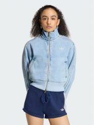 Adidas Kurtka jeansowa Firebird KQ6492 Niebieski Slim Fit. Niebieskie kurtki adidas, l, bez wzorów, z bawełny, bez kaptura. Za 369.99 zł.