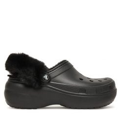Klapki Crocs. Czarne klapki Crocs, bez wzorów, bez obcasa, bez zapięcia. Za 309.99 zł.