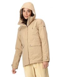 Regatta Kurtka przeciwdeszczowa "Broadia" w kolorze beżowym rozmiar: 46. Brązowe kurtki przeciwdeszczowe Regatta, bez wzorów, bez kaptura, outdoorowe. Za 176.50 zł.