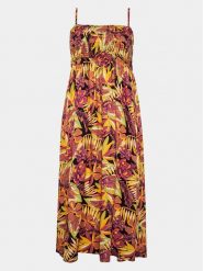 Roxy Sukienka letnia Remember Sun Wvsk ERJWK03146 Szary Slim Fit. Szare sukienki Roxy, s, bez wzorów, z syntetyku, bez kołnierzyka, bez ramiączek. Za 179.99 zł.