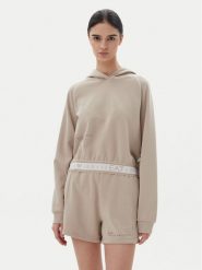 EA7 Emporio Armani Bluza 7W000277 AF12501 U6155 Beżowy Regular Fit. Brązowe bluzy EA7 Emporio Armani, xxl, bez wzorów, z syntetyku, bez kaptura. Za 429.99 zł.