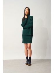 AUTHENTIC CASHMERE Kaszmirowy golf w kolorze ciemnozielonym rozmiar: M. Zielone swetry AUTHENTIC CASHMERE, m, bez wzorów, z kaszmiru, bez ramiączek. Za 391.99 zł.