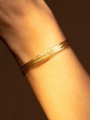 DIAMANTA Złota bransoletka "Maille Tissée" rozmiar: onesize. Żółte bransoletki DIAMANTA, złote. Za 1,130.99 zł.