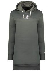 Maison Montaigne Sukienka dresowa "Gilongmai" w kolorze antracytowym rozmiar: M. Czarne sukienki Maison Montaigne, m, bez wzorów, z dresówki, bez kołnierzyka, bez ramiączek, mini. Za 96.37 zł.