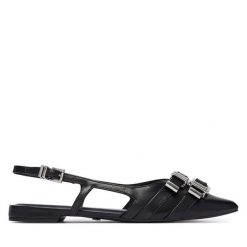 Baleriny Tamaris. Czarne baleriny Tamaris, bez wzorów, bez obcasa, bez zapięcia. Za 329.99 zł.