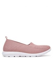 JENNY Półbuty H26092024 Różowy. Czerwone półbuty wsuwane Jenny, bez wzorów, z materiału, bez obcasa, na płaskiej podeszwie. Za 69.99 zł.