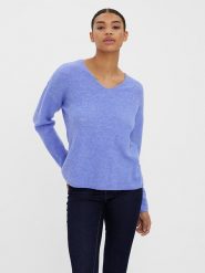 Vero Moda Sweter w kolorze niebieskim rozmiar: XS. Niebieskie swetry Vero Moda, xs, bez wzorów, bez ramiączek. Za 66.00 zł.