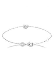 L'Atélier Précieux Srebrna bransoletka z elementem ozdobnym rozmiar: onesize. Szare bransoletki l'Atelier precieux, z cyrkonią, srebrne. Za 126.99 zł.