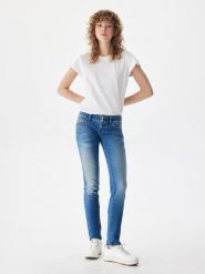 LTB Dżinsy "Molly" - Skinny fit - w kolorze niebieskim rozmiar: W26/L34. Niebieskie jeansy LTB, l, z aplikacjami, klasyczne. Za 79.03 zł.