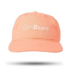 Czapka unisex fitness z zakrzywionym daszkiem łososiowa Dad Cap. Czerwone czapki z daszkiem GYMBEAM, bez wzorów, z bawełny, sportowe. Za 55.90 zł.