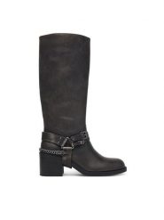 Liu Jo Kozaki Colby 01 SF6085 PX893 Czarny. Czarne kozaki Liu Jo, bez wzorów, ze skóry, bez obcasa, na słupku, bez zapięcia. Za 1,139.00 zł.