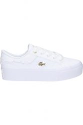 Tenisówki Lacoste Model Ziane Kolor Biały. Białe trampki Lacoste, bez wzorów, ze skóry, klasyczne, bez zapięcia. Za 429.00 zł.