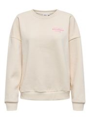 ONLY Bluza w kolorze kremowym rozmiar: XS. Brązowe bluzy ONLY, xs, bez wzorów, z bawełny, bez ramiączek, bez kaptura. Za 91.77 zł.