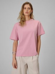 4F T-shirt loose gładki damski - różowy XL. Czerwone t-shirty 4f, xl, bez wzorów, z bawełny, bez kołnierzyka, bez ramiączek. Za 79.99 zł.