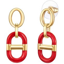 Lulu & Jane Kolczyki Stop metali Żółte złoto 1 ct Damski. Żółte kolczyki Lulu & Jane, pozłacane. Za 109.99 zł.