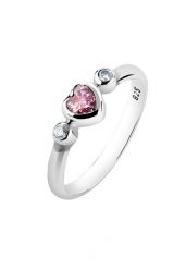 Nenalina Damski pierścionek zaręczynowy serce mieniące się kryształami cyrkonii w srebrze próby 925 Sterling Silver Pierścionki 1 ct. Szare pierścionki Nenalina, z cyrkonią, srebrne. Za 293.99 zł.
