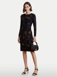 LAUREN RALPH LAUREN Sukienka codzienna 250957702 Granatowy Slim Fit. Niebieskie sukienki Lauren Ralph Lauren, na co dzień, bez wzorów, z syntetyku, bez kołnierzyka, bez ramiączek, proste. Za 629.99 zł.