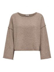 JDY Sweter "Rue" w kolorze jasnobrązowym rozmiar: M. Brązowe swetry JDY, m, bez wzorów, bez ramiączek. Za 65.85 zł.