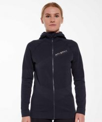 Bluza damska wełniana z kapturem Brubeck THERMO WOOL by Pustelnik. Czarne bluzy Brubeck, na zimę, l, bez wzorów, z dzianiny, sportowe, bez ramiączek, z kapturem. Za 439.00 zł.