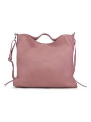 ORE10 Skórzana torebka "Molin" w kolorze szaroróżowym - 39 x 33 x 13 cm rozmiar: onesize. Różowe torebki klasyczne ORE10, bez wzorów, z materiału, przez ramię, bez dodatków. Za 347.99 zł.