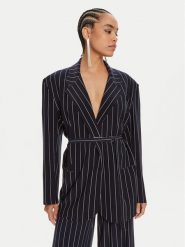 NORMA KAMALI Marynarka KK1244PL158642 Granatowy Oversize. Niebieskie marynarki i żakiety Norma Kamali, s, bez wzorów, z syntetyku, bez ramiączek. Za 1,129.00 zł.