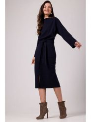 Be Wear Sukienka w kolorze granatowym rozmiar: L. Niebieskie sukienki Be Wear, l, bez wzorów, z tkaniny, bez kołnierzyka, bez ramiączek, midi. Za 174.84 zł.