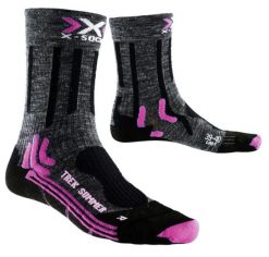 Skarpety sportowe X-Socks Trekking Summer. Szare skarpetki X-Socks, bez wzorów, z materiału. Za 29.49 zł.