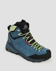 Buty damskie Dolomite CRODAROSSA LEATHER HIGH GTX DENIM BLUE 924. Niebieskie buty trekkingowe Dolomite, z denimu, przed kolano, bez zapięcia. Za 1,019.99 zł.