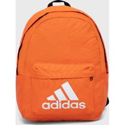 Adidas plecak kolor pomarańczowy duży z nadrukiem. Brązowe plecaki adidas, bez wzorów, z materiału, do ręki, z nadrukiem, bez dodatków. Za 119.99 zł.