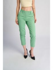 Marks & Spencer Spodnie chino w kolorze jasnozielonym rozmiar: 40. Zielone chinosy Marks & Spencer, bez wzorów, z podwyższonym stanem. Za 57.33 zł.