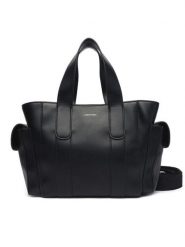Calvin Klein Torebka Webbing Strap Small Tote LV04F3290G Czarny. Czarne torebki klasyczne Calvin Klein, bez wzorów, ze skóry, bez dodatków. Za 449.99 zł.