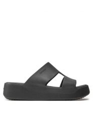 Crocs Klapki Getaway Platform H-Strap 209409 Czarny. Czarne klapki Crocs, bez wzorów, z tworzywa sztucznego, bez obcasa, bez zapięcia. Za 199.99 zł.