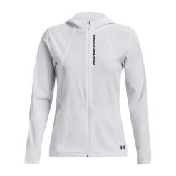 Damska bluza dresowa Under Armour OutRun the Storm. Białe bluzy Under Armour, bez wzorów, z dresówki, sportowe, bez ramiączek, bez kaptura. Za 422.65 zł.