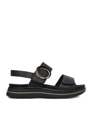 Remonte Sandały CEO-D1J63-00 Czarny. Czarne sandały Remonte, bez wzorów, ze skóry, bez obcasa, na płaskiej podeszwie, bez zapięcia. Za 369.99 zł.