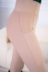 Legginsy jeździeckie z pełnym lejem silikonowym Stella. Brązowe legginsy JD ATTACK, z aplikacjami, z elastanu, eleganckie. Za 290.00 zł.