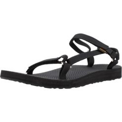 Sandały TEVA W ORIGINAL UNIVERSAL SLIM Czarny. Czarne sandały Teva, bez wzorów, z tkaniny, bez obcasa, bez zapięcia. Za 188.90 zł.